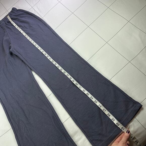 Comfrt Pants Womens Small Blue Waffle Knit Lounge Pull On Athleisure Sweatpants - Picture 11 of 12
